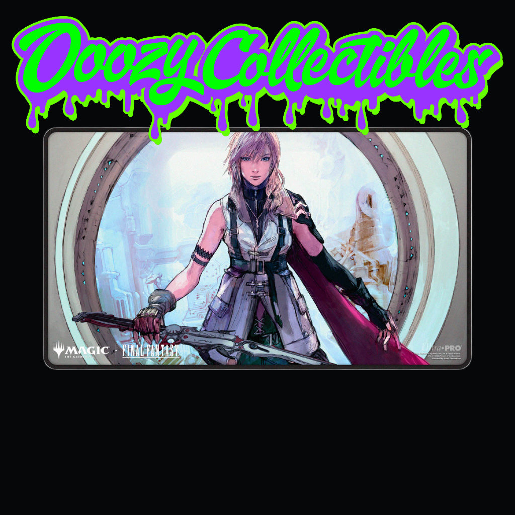Final Fantasy Black Stitched Playmat – Premium W